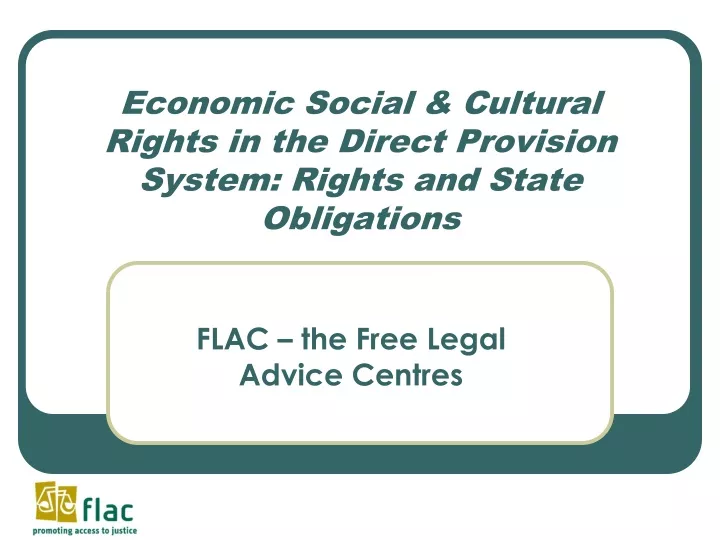 economic social cultural rights in the direct provision system rights and state obligations
