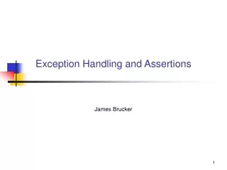Exception Handling and Assertions