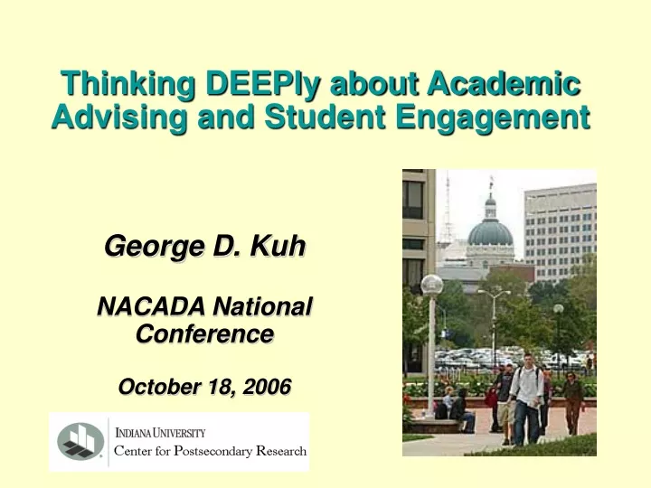thinking deeply about academic advising