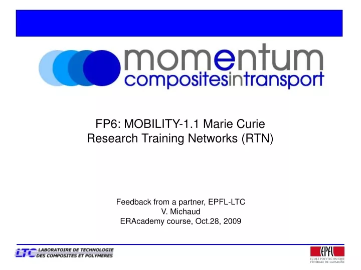 fp6 mobility 1 1 marie curie research training