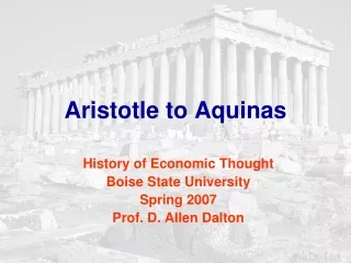 Aristotle to Aquinas