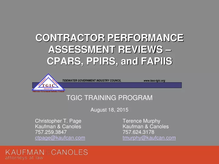 contractor performance assessment reviews cpars ppirs and fapiis