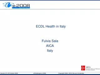 ECDL Health in Italy