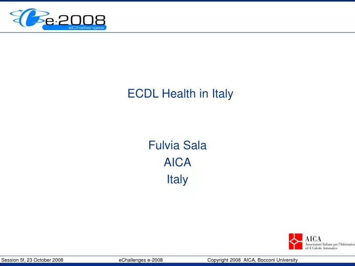 ecdl health in italy