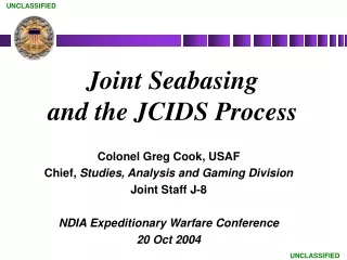 Joint Seabasing and the JCIDS Process