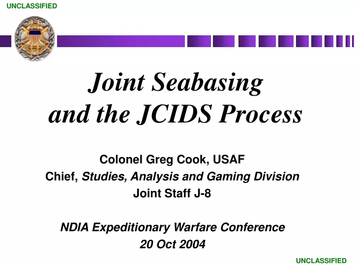 joint seabasing and the jcids process