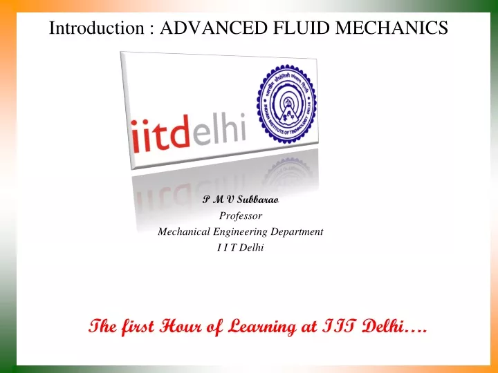 introduction advanced fluid mechanics