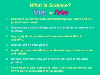What is Science? or