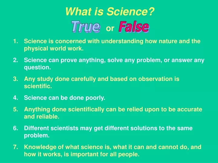 what is science or