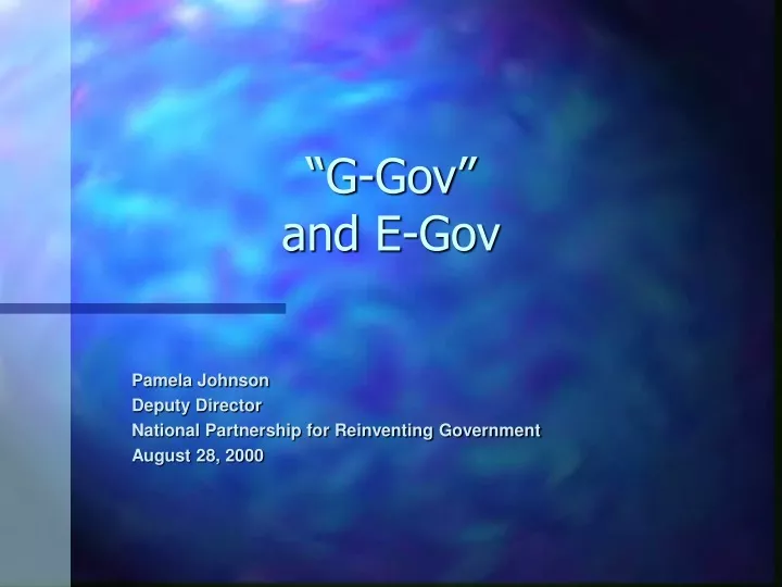 g gov and e gov