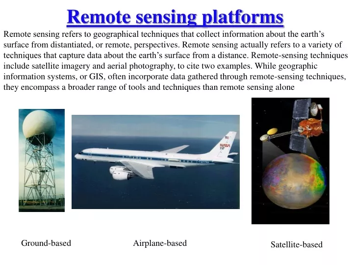 remote sensing platforms