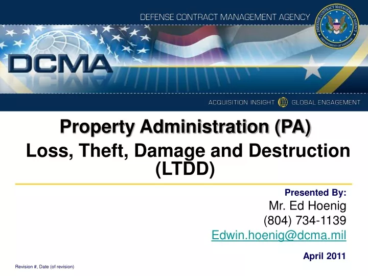 property administration pa loss theft damage