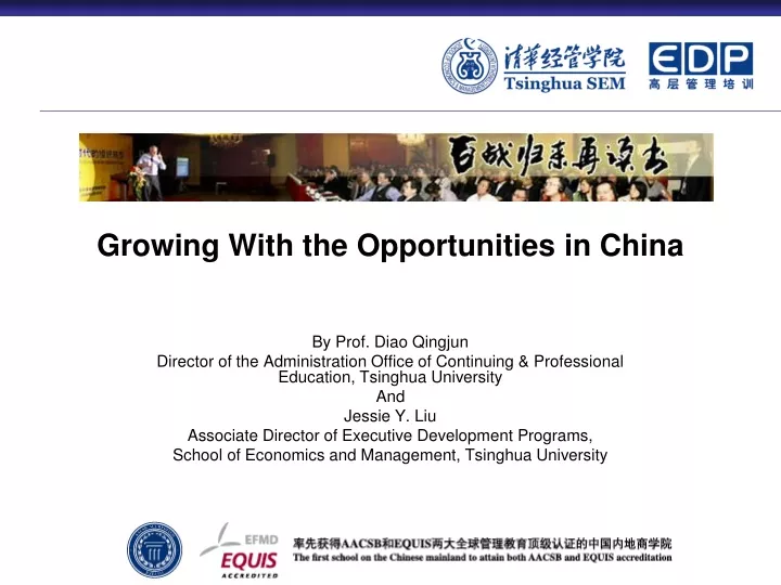 growing with the opportunities in china