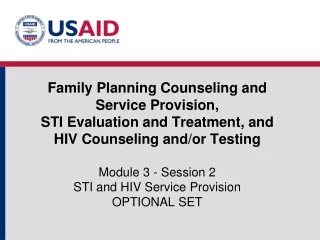 A Note about Slides for Training in STIs and HIV