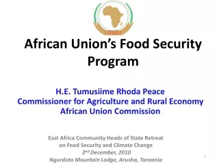 African Union’s Food Security  Program