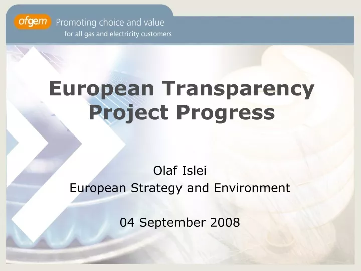 european transparency project progress