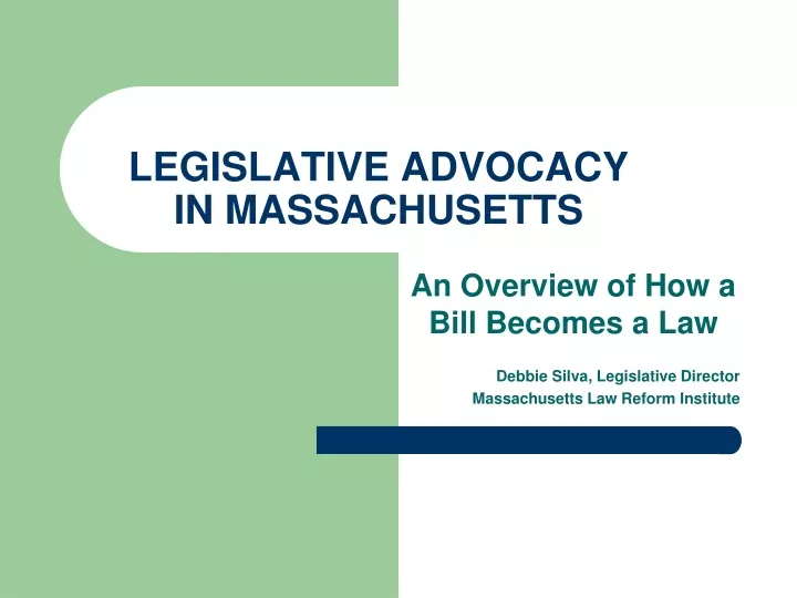 legislative advocacy in massachusetts