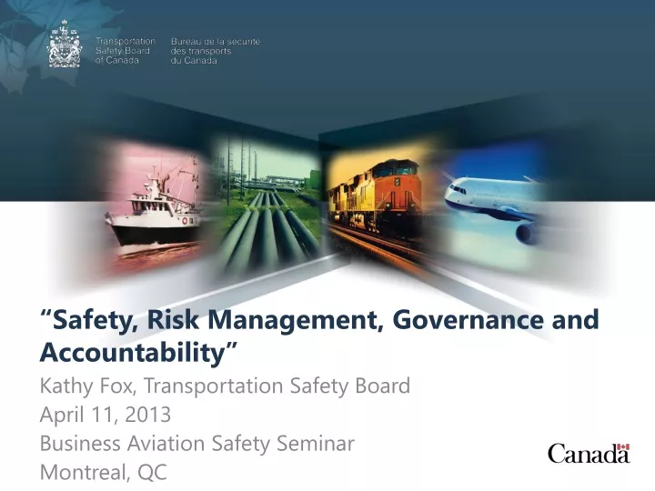safety risk management governance and accountability