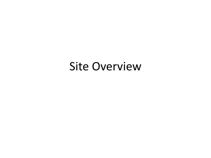 site overview