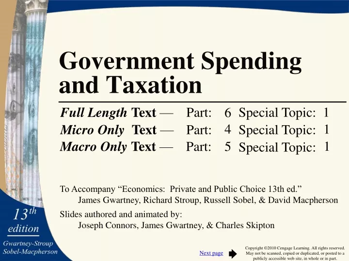 government spending and taxation