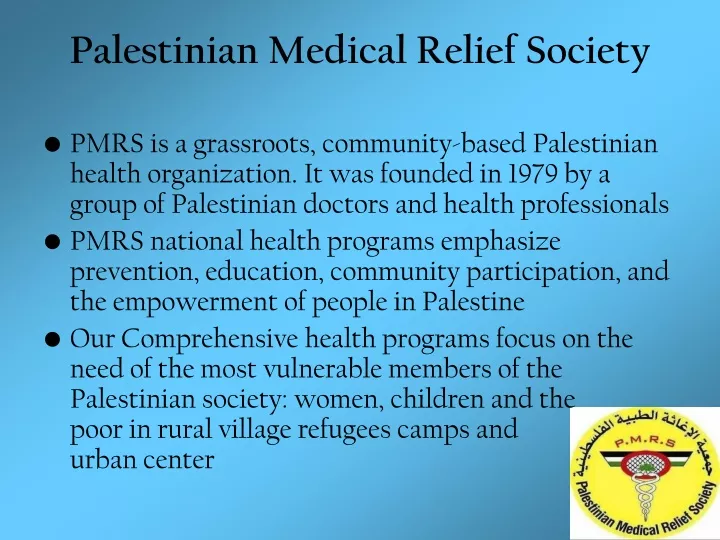 palestinian medical relief society