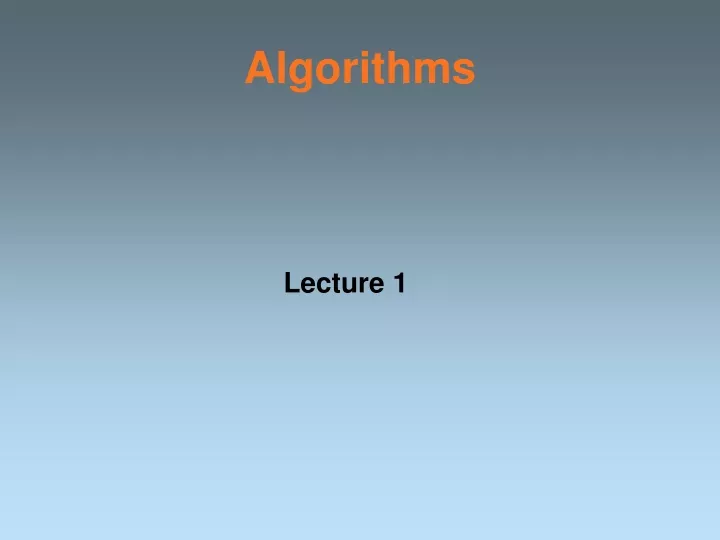 algorithms