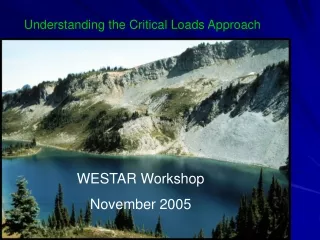 WESTAR Workshop November 2005