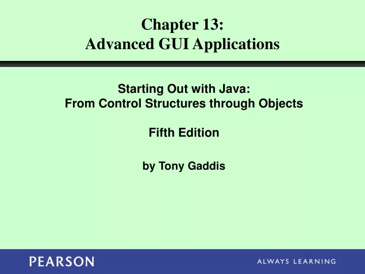 chapter 13 advanced gui applications