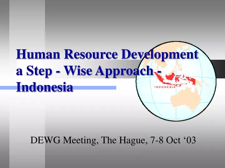 human resource development a step wise approach indonesia