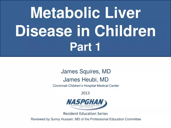 metabolic liver disease in children part 1