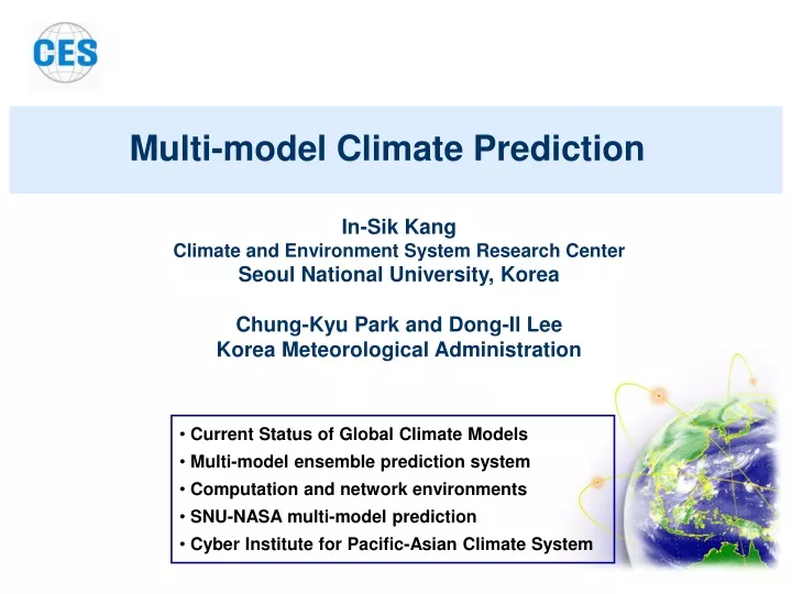 multi model climate prediction