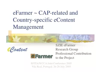 eFarmer ~ CAP-related and Country-specific eContent Management
