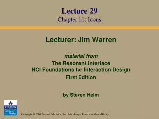 Lecture 29 Chapter 11: Icons