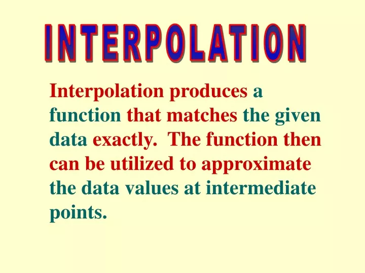 interpolation