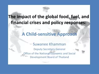 The impact of the global food, fuel, and financial crises and policy responses: