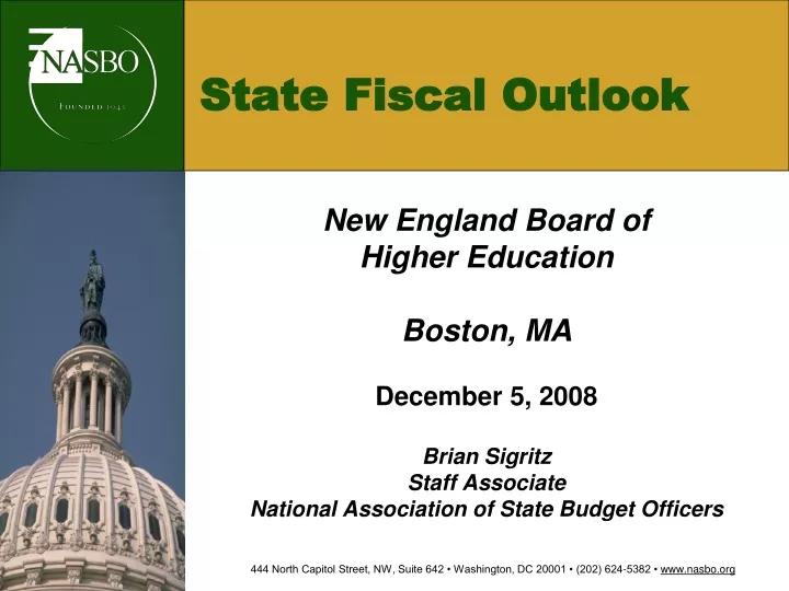 state fiscal outlook