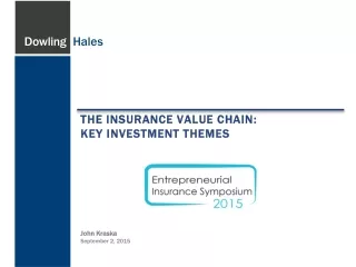 The insurance value chain:  key investment themes