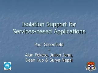 Isolation Support for  Services-based Applications