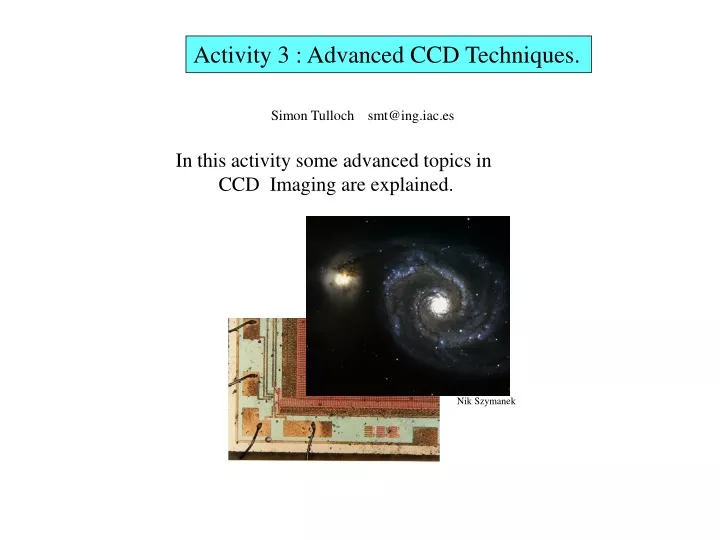 activity 3 advanced ccd techniques
