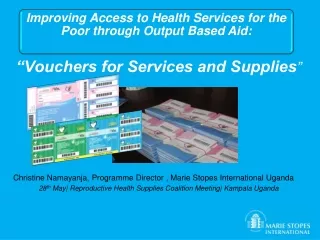 “Vouchers for Services and Supplies ”