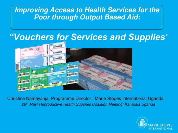 vouchers for services and supplies christine
