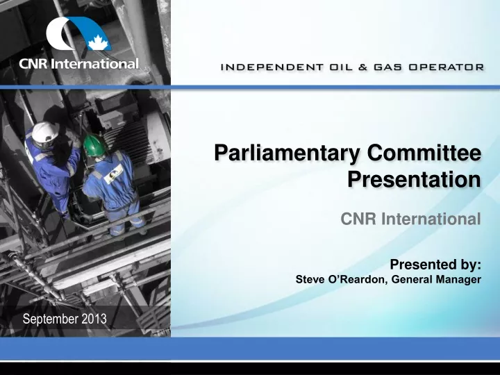 parliamentary committee presentation