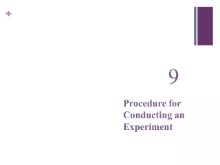 Procedure for Conducting an Experiment