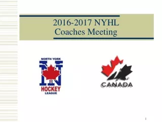 2016-2017 NYHL  Coaches Meeting