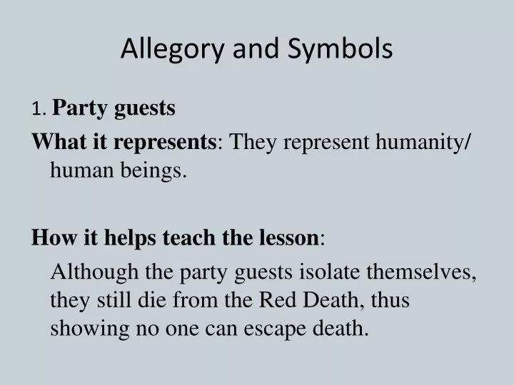 allegory and symbols