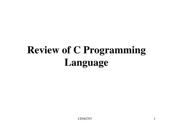review of c programming language