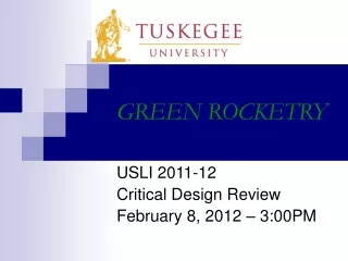 GREEN ROCKETRY