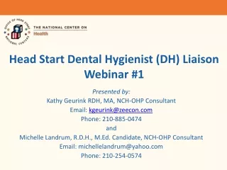 head start dental hygienist dh liaison webinar 1