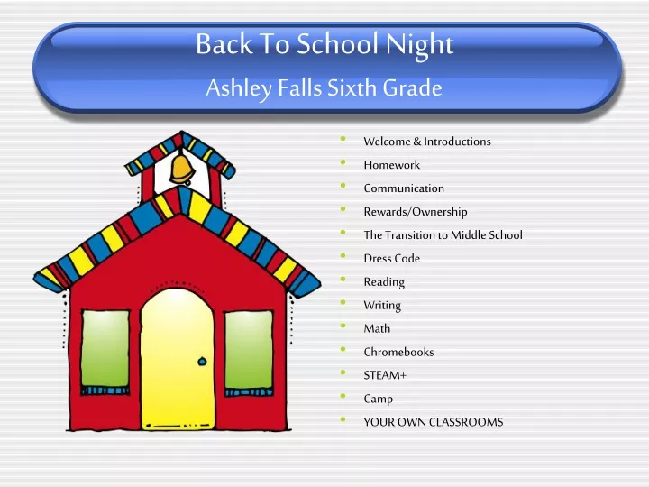 back to school night ashley falls sixth grade