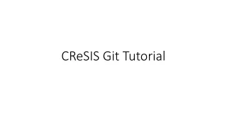 CReSIS Git Tutorial